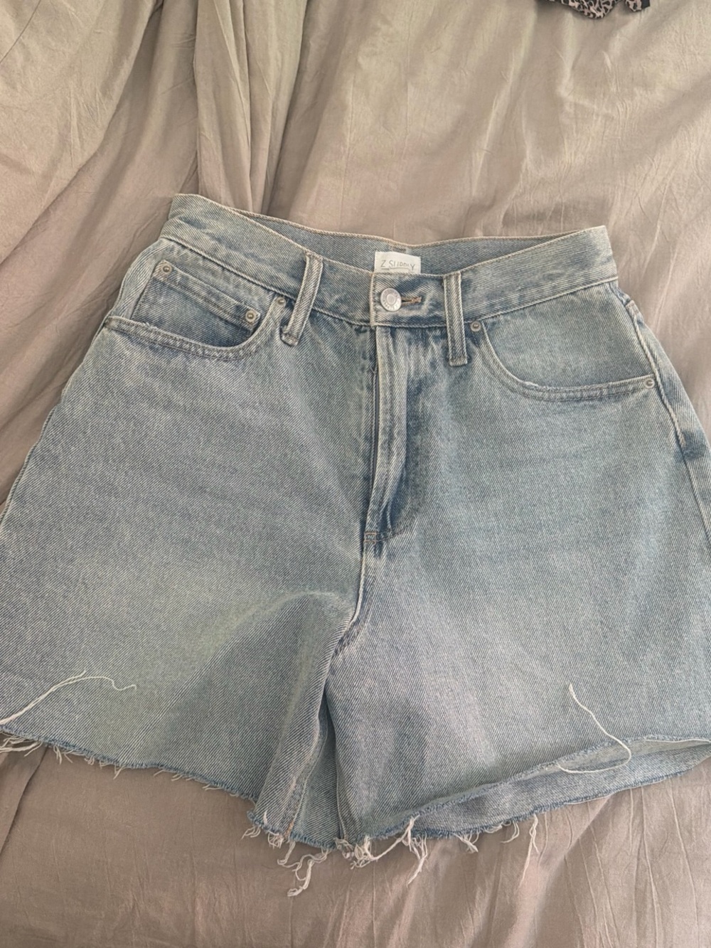 Z Supply Light Wash High-Rise Denim Shorts